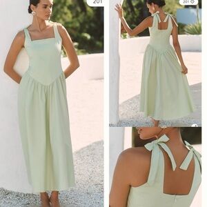 Anthropologie Peixoto Harlow Sleeveless Drop-Waist Maxi Dress Mint Green